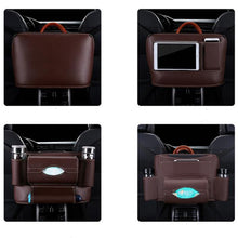 Load image into Gallery viewer, PU Leather Car Seat Back Intermediate Bag Auto Receiving And Hanging Bag Car Trunk Organize Bag Storage Organizer In The Car
