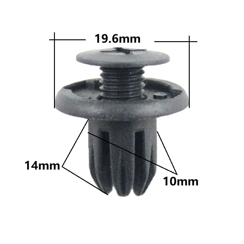 KE LI MI 30Pcs 10mm Fenders Bumper Screw Push Type Plastic Rivets Fastener Clips For Honda Toyota Chery Opel Ford