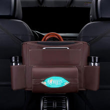 Load image into Gallery viewer, PU Leather Car Seat Back Intermediate Bag Auto Receiving And Hanging Bag Car Trunk Organize Bag Storage Organizer In The Car
