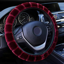 Load image into Gallery viewer, HuiER Warm Long Wool Plush Car Steering Wheel Cover Comfortable Anti-slip For 36-39CM Car Styling Steering-wheel Free Shipping
