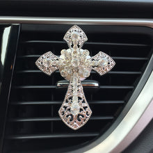 Load image into Gallery viewer, Car Accessories Interior Car Air Freshener Diamond Cross Jesus Christian Vent Clip Aroma Car Smell Flavoring In Auto Decoration
