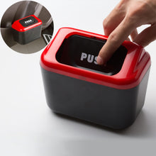 Load image into Gallery viewer, Universal Car Trash Can with Clip Auto Trash Bin Accessories for Garbage Bag 2 Lids Automatic Rubbish Organizer Storage
