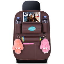 Load image into Gallery viewer, Pu Leather Car Seat Back storage bag Universal Car Backseat Organizer Hanging bags child safety seat Multifunction storage box
