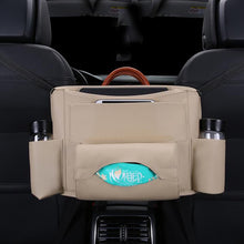 Load image into Gallery viewer, PU Leather Car Seat Back Intermediate Bag Auto Receiving And Hanging Bag Car Trunk Organize Bag Storage Organizer In The Car
