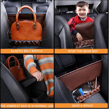 Load image into Gallery viewer, PU Leather Car Seat Back Intermediate Bag Auto Receiving And Hanging Bag Car Trunk Organize Bag Storage Organizer In The Car
