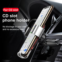 Load image into Gallery viewer, Baseus Gravity Car Phone Holder Support Smartphone Car Bracket CD Slot Mount Mobile Phone Holder for Car Charging Stand
