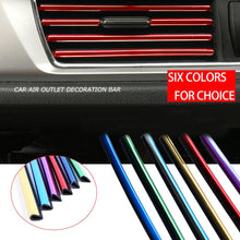 Load image into Gallery viewer, 10 Pcs Car Interior Decoration Strips Moulding Trim Car Air Conditioner Outlet Vent Grille Chrome Interior Strip Auto Sticker
