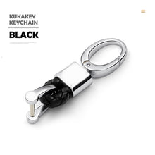 Load image into Gallery viewer, Leather Hand Woven Keychain Metal key rings Chains Best Gifts Car Key Holder For Mercedes Benz VW TOYOTA AUDI BMW Auto Keyring
