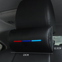 Load image into Gallery viewer, Car Styling Seat Neck Pillow Protection PU Auto Headrest Support Rest Travelling Car Headrest Neck for BMW ///M Accesories
