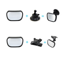 Load image into Gallery viewer, Vexverm Mini Safety Car Back Seat Baby View Mirror Adjustable 2 in 1 Baby Rear Convex Mirror Car Baby Kids Monitor
