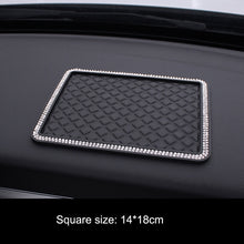 Load image into Gallery viewer, 18*14cm Anti Slip Mat Crystal Rhinestone Automobile Silicone Non-Slip Mat Pad Car Sticky for GPS Phone Car Interior Accessories
