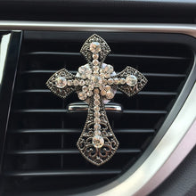 Load image into Gallery viewer, Car Accessories Interior Car Air Freshener Diamond Cross Jesus Christian Vent Clip Aroma Car Smell Flavoring In Auto Decoration
