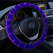 Load image into Gallery viewer, HuiER Warm Long Wool Plush Car Steering Wheel Cover Comfortable Anti-slip For 36-39CM Car Styling Steering-wheel Free Shipping
