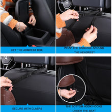 Load image into Gallery viewer, PU Leather Car Seat Back Intermediate Bag Auto Receiving And Hanging Bag Car Trunk Organize Bag Storage Organizer In The Car
