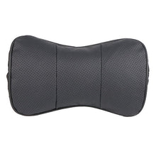 Load image into Gallery viewer, 1 pc top layer leather car Headrest support neck/Auto seat safety pillow cowhide/ O SHI CAR pillow protection cervical spine
