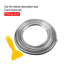 Load image into Gallery viewer, Car Styling 5M/pcs Universal Flexible Car Interior Decoration Moulding Trim Strips Car Central Control and Door Decoration Strip
