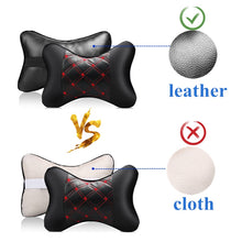 Load image into Gallery viewer, 2021 New Mini All PU leather car neck pillows comfortable universal Auto Seat Head Neck Rest Cushion Headrest Pillow Pad
