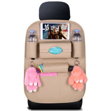 Load image into Gallery viewer, Pu Leather Car Seat Back storage bag Universal Car Backseat Organizer Hanging bags child safety seat Multifunction storage box
