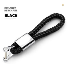 Load image into Gallery viewer, Leather Hand Woven Keychain Metal key rings Chains Best Gifts Car Key Holder For Mercedes Benz VW TOYOTA AUDI BMW Auto Keyring
