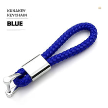 Load image into Gallery viewer, Leather Hand Woven Keychain Metal key rings Chains Best Gifts Car Key Holder For Mercedes Benz VW TOYOTA AUDI BMW Auto Keyring
