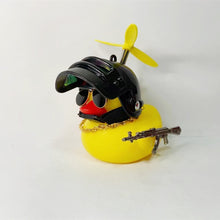 Load image into Gallery viewer, Car Interior Decoration Yellow Duck with Helmet for Bike Motor Without Lights Duck In The Car Car Accessories
