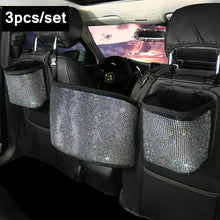 Load image into Gallery viewer, Car Hanging Organizer Seat Back Storage Premium Rhinestone Bling Container Stowing Tidying  Sparkly Accessories Interior Styling
