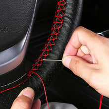 Load image into Gallery viewer, Car Steering Wheel Braid Cover Soft Texture Car Covers With Needles And Thread Artificial Leather Car Styling Covers
