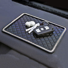 Load image into Gallery viewer, 18*14cm Anti Slip Mat Crystal Rhinestone Automobile Silicone Non-Slip Mat Pad Car Sticky for GPS Phone Car Interior Accessories
