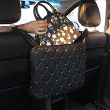 Load image into Gallery viewer, Diamond Rhinestone Car Storage Bag Hanging Automobile Organizer Seat Back Holder styling Stowing Tidying Car Interior Accessorie
