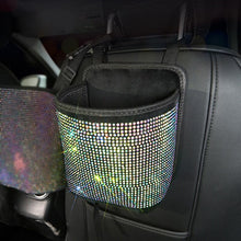 Load image into Gallery viewer, Luxury Diamond Rhinestone Car Storage Bag Organizer Seat Back Holder Multi-Pockets Car Backseat Stowing Tidying for Women
