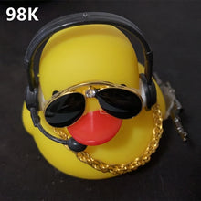 Load image into Gallery viewer, Car Interior Decoration Yellow Duck with Helmet for Bike Motor Without Lights Duck In The Car Car Accessories
