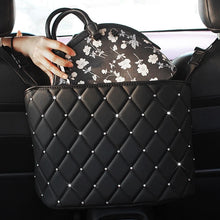 Load image into Gallery viewer, Car Large Capacity Storage Pocket Seat Crevice Net Handbag Holder Luxury Leather Seat Back Organizer Mesh  Bag Automotive Goods
