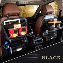 Load image into Gallery viewer, Universal Automobile Accessories Car Seat Back Bag Folding Table Organizer Pad Drink Chair Storage Pocket Box
