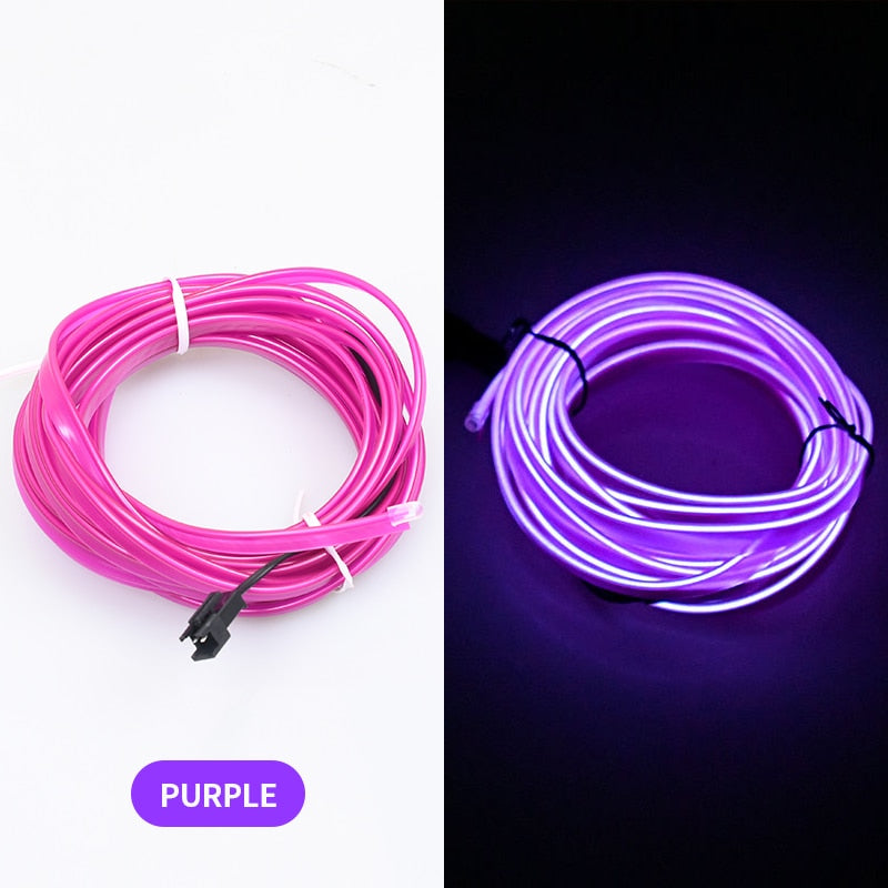 Ambient Lamp RGB Car LED Neon Cold Light Auto Interior Atmosphere Light Refit Decoration Strips Shine Usb/Cigar Lighter/Driver