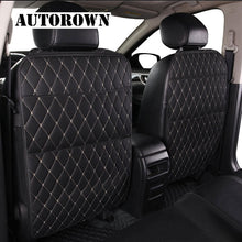 Load image into Gallery viewer, AUTOROWN Car Seat Back Protector For Toyota Lada Kia Lexus PU Leather Car Seat Storage Bag Automobile Accessories Anti Kick Mat
