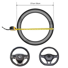 Load image into Gallery viewer, 37-38cm Car Steering Wheel Cover Breathable Anti Slip PU Leather Steering Covers Suitable Auto Decoration internal Accessories
