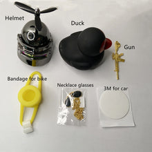 Load image into Gallery viewer, Car Interior Decoration Yellow Duck with Helmet for Bike Motor Without Lights Duck In The Car Car Accessories
