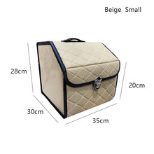 Load image into Gallery viewer, AUTOROWN PU Leather Trunk Organizer Box for Shopping Camping Picnic Home Garage Storage Bag Auto Interior Accessories S/M/L
