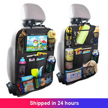 Load image into Gallery viewer, 1PC Car Back Seat Organizer Kids Car Backseat Cover Protector with Touch Screen Tablet Holder Kick Mats with Pocket for Toys
