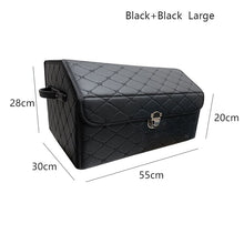 Load image into Gallery viewer, AUTOROWN PU Leather Trunk Organizer Box for Shopping Camping Picnic Home Garage Storage Bag Auto Interior Accessories S/M/L
