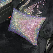 Load image into Gallery viewer, Car Bling Accessories for Woman Interior Set Styling Rhinestone Headrest Pillows Back Support Seat Cushion Pain Relief Sparkly
