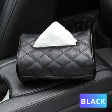 Load image into Gallery viewer, 1 Pcs Black Tissue Boxes with Disposable Napkins Tissue Boxes Car Accessories Tissue Bag Organizer Car Decoration Auto Storage
