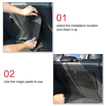 Load image into Gallery viewer, Car Back Rear Trunk Storage Net Seat Elastic String Net Magic Sticker Mesh Storage Bag Auto Organizer Seat Back Bag Freeshipping
