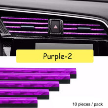 Load image into Gallery viewer, 10 Pieces Car-styling Chrome Styling Moulding Car Air Vent Trim Strip Air Conditioner Outlet Grille Decoration U Shape
