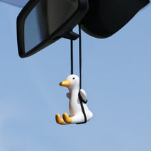 Load image into Gallery viewer, Gypsum Cute Anime Car Accessorie Swing Duck Pendant Auto Rearview Mirror Ornaments Birthday Gift Auto Decoraction Car Fragrance
