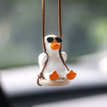 Load image into Gallery viewer, Gypsum Cute Anime Car Accessorie Swing Duck Pendant Auto Rearview Mirror Ornaments Birthday Gift Auto Decoraction Car Fragrance
