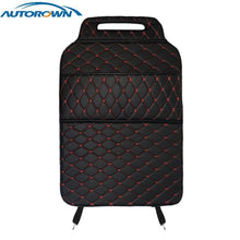 Load image into Gallery viewer, AUTOROWN Car Seat Back Protector For Toyota Lada Kia Lexus PU Leather Car Seat Storage Bag Automobile Accessories Anti Kick Mat
