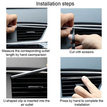 Load image into Gallery viewer, 10Pcs 20cm Universal  Car Air Conditioner Outlet Decorative U Shape Moulding Trim Strips Decor Car Styling Accessories
