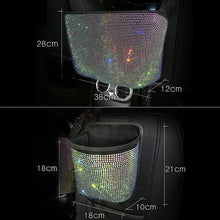 Load image into Gallery viewer, Luxury Diamond Rhinestone Car Storage Bag Organizer Seat Back Holder Multi-Pockets Car Backseat Stowing Tidying for Women
