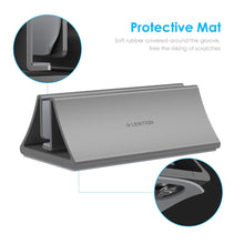 Load image into Gallery viewer, Lention Aluminum Vertical Desktop Stand Space-Saving for MacBook Air/Pro 16 15 13 Chromebook 11 to 17-inch Laptop Stand Holder
